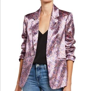 Cinc a Sept suit jacket Jacquard pink blazer